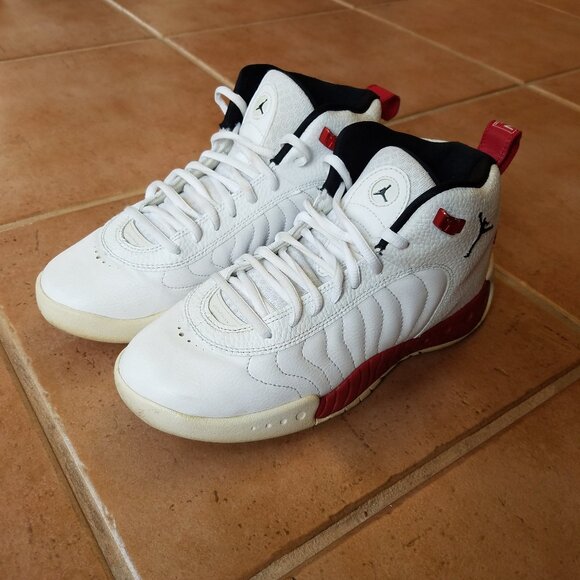 Size 6.5Y Nike Jordan Jumpman Pro GS White Sneakers - Picture 7 of 10